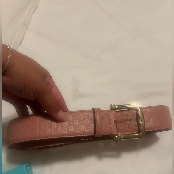 GUCCI AUTHENTIC Mauve PINK BELT FULL INCLUSION SIZE SMALL 💕 - Picture 2 of 6